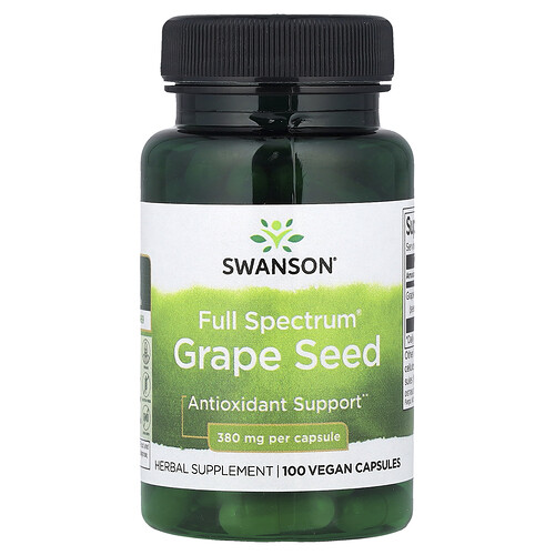 Swanson Vitamins, Full Spectrum® Grape Seed, 380 mg, 100 Vegan Capsules