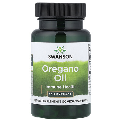 Swanson Vitamins, Aceite de orégano, 120 cápsulas blandas (150 mg por cápsula blanda)