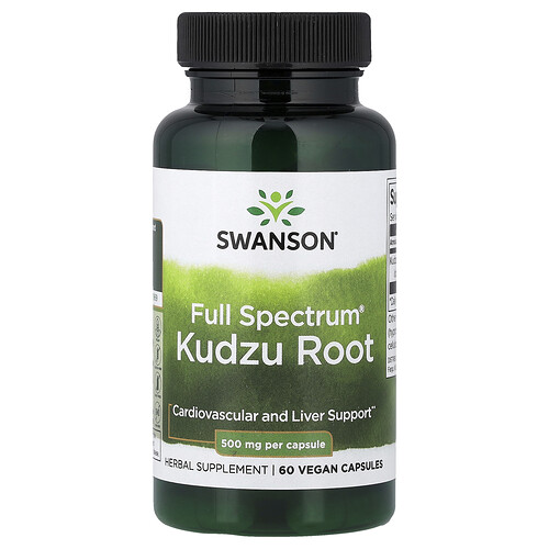 Swanson Vitamins, Full Spectrum® Kudzu Root, Kudzu-Wurzel, 500 mg, 60 vegane Kapseln