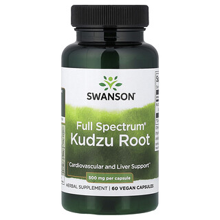 Swanson Vitamins, Full Spectrum® Kudzu Root, 500 mg, 60 Vegan Capsules