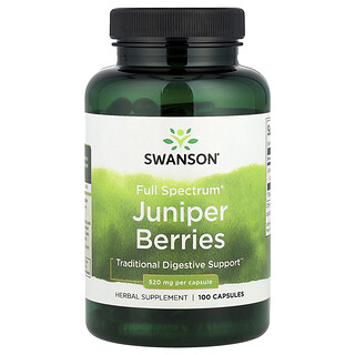 Swanson Vitamins, Full Spectrum® Juniper Berries, 520 mg, 100 Capsules