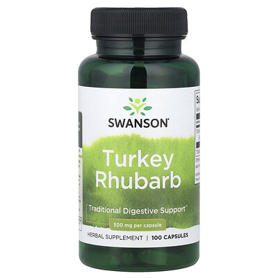 Product Image for Swanson, Turkey Rhubarb, 500 mg, 100 Capsules