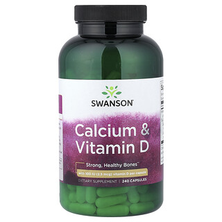Swanson Vitamins, Calcium & Vitamine D, 240 Capsules