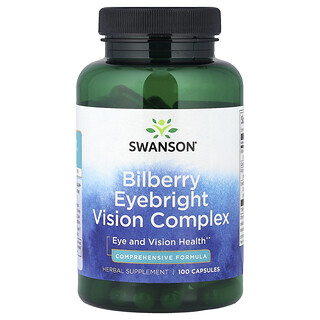 Swanson Vitamins, Bilberry Eyebright Vision Complex, 100 Capsules