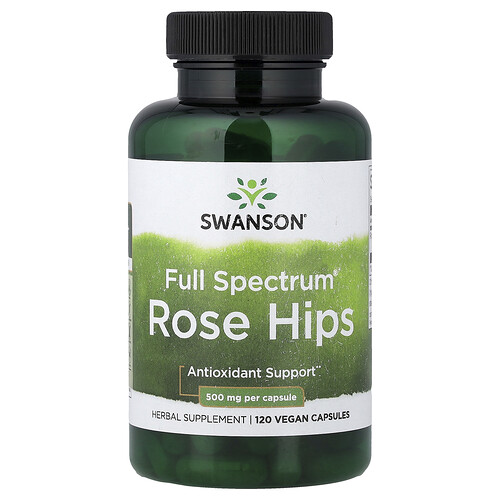 Swanson Vitamins, Full Spectrum® Rose Hips, Hagebutten, 500 mg, 120 vegane Kapseln