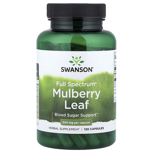 Swanson, Mulberry Leaf, 500 mg, 120 Capsules