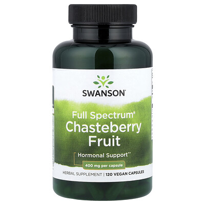 Swanson Vitamins, Full Spectrum®, Fruto del sauzgatillo, 400 mg, 120 cápsulas veganas
