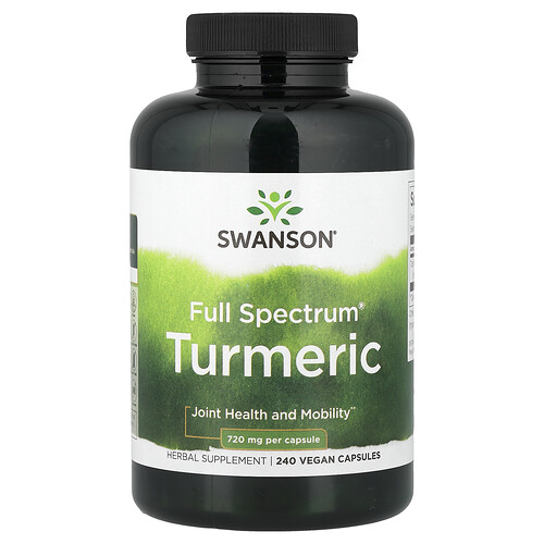 Swanson Vitamins, Full Spectrum® Turmeric, Kurkuma, 240 Kapseln (720 mg pro Kapsel)