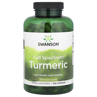 Swanson Vitamins, Cúrcuma Full Spectrum®, 240 Cápsulas (720 mg por Cápsula)