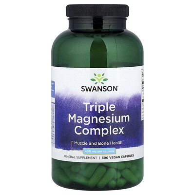 Swanson , Triple Magnesium Complex, 400 Mg, 300 Vegan Capsules