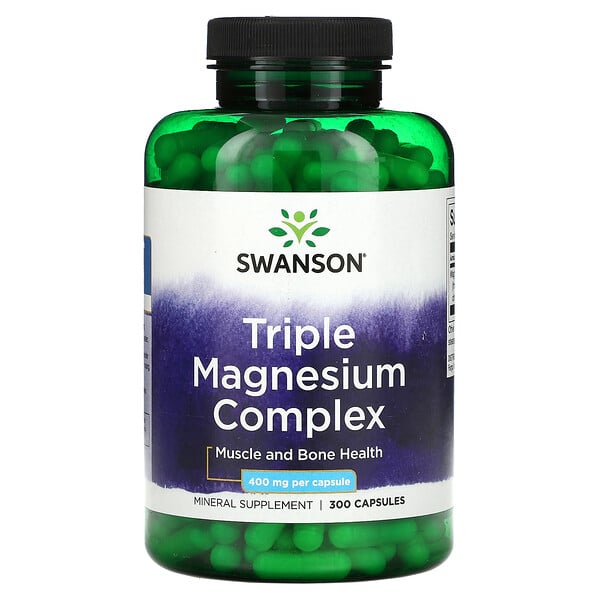 Swanson, Triple Magnesium Complex, 400 mg, 300 Capsules