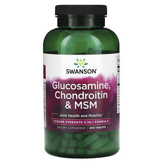 Swanson Vitamins, Glucosamina, condroitina y MSM`` 240 comprimidos
