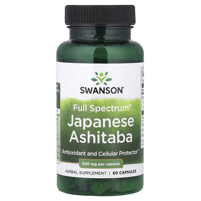 Swanson Vitamins, Ashitaba japonés Full Spectrum®, 500 mg, 60 cápsulas