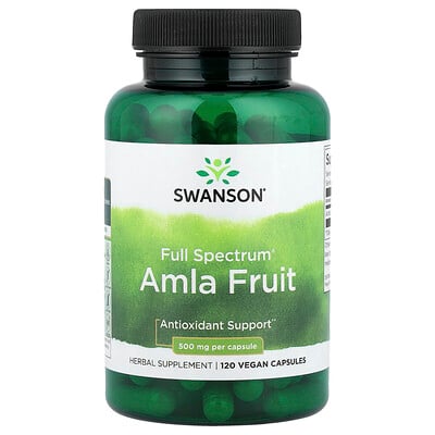 Swanson Vitamins, Fruta de grosellero de la India Full Spectrum®, 120 cápsulas veganas (250 mg por cápsula)