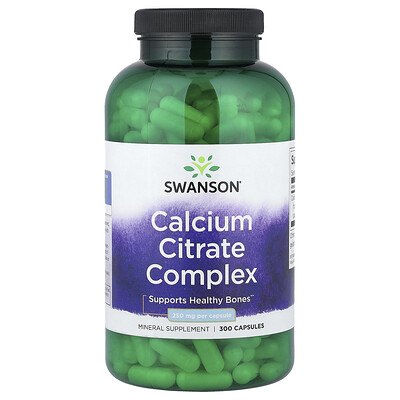 Swanson Vitamins Calcium Citrate Complex 250 mg 300 Capsules