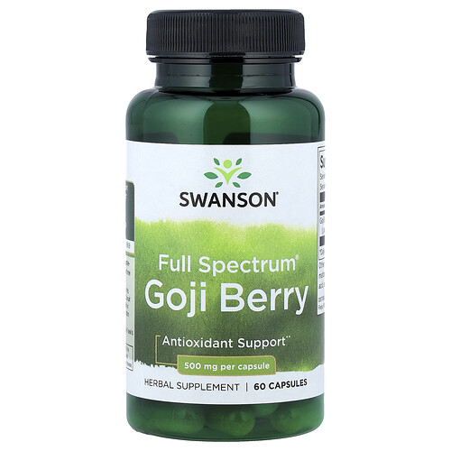 Swanson Vitamins Full Spectrum®, Goji Berry, 500 mg, 60 Capsules