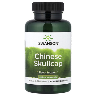 Swanson Vitamins, Chinese Skullcap, Baikal-Helmkraut, 400 mg, 90 Kapseln