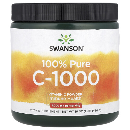 Swanson Vitamins 100% Pure C-1000, Vitamin C Powder, 16 oz (454 g)