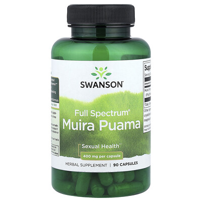 Swanson, Muira puama Full Spectrum®, 400 mg, 90 cápsulas