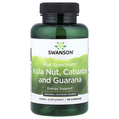 Swanson Vitamins, Nuez de cola, Catuaba y guaraná, Full Spectrum®, 90 cápsulas
