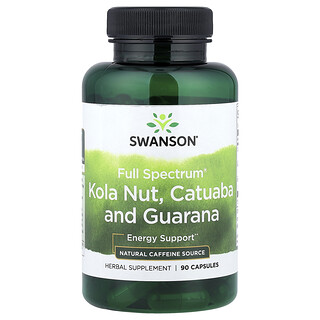 Swanson Vitamins, Full Spectrum® Kola Nut, Catuaba and Guarana, 90 Capsules