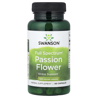 Swanson Vitamins, Full Spectrum®, Flor de la pasión, 500 mg, 60 cápsulas