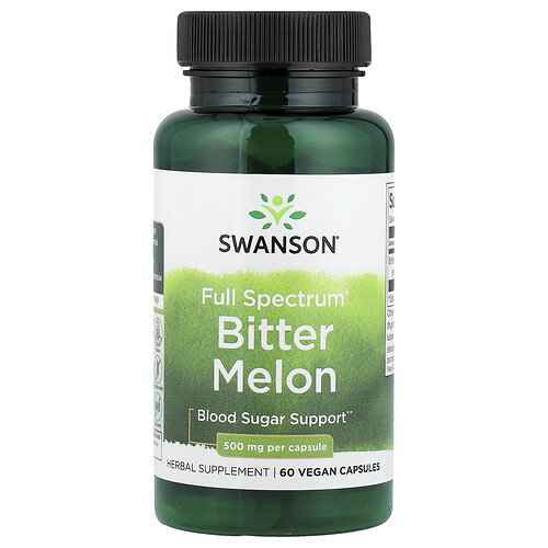 Photos - Vitamins & Minerals Swanson Vitamins Vitamins, Full Spectrum® Bitter Melon, 500 mg, 60 Vegan Capsules SWV-11161