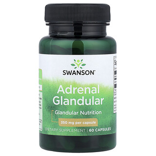 Swanson Vitamins, 肾上腺，350 毫克，60 粒胶囊