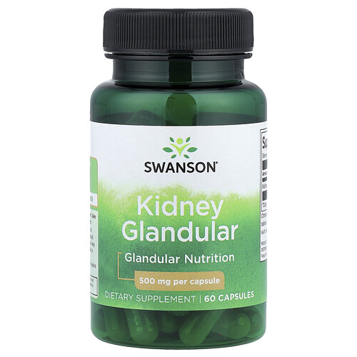 Swanson Vitamins Kidney Glandular, 500 mg, 60 Capsules