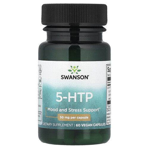 Swanson Vitamins, 5-HTP, 50 mg, 60 vegane Kapseln