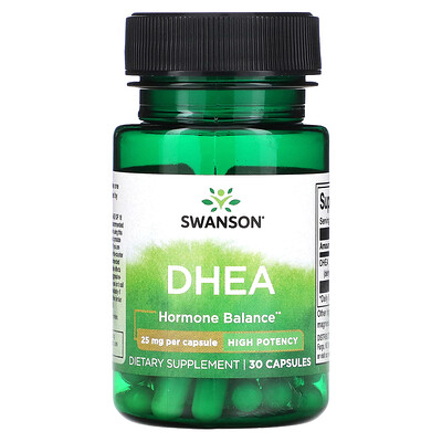 

Swanson, DHEA, High Potency, 25 mg , 30 Capsules