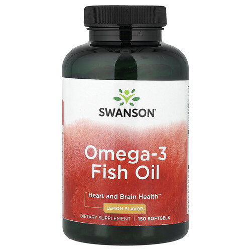 Swanson Vitamins, Omega-3-Fischöl, Zitrone, 150 Weichkapseln