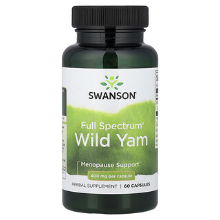 Swanson Vitamins, Full Spectrum®, Inhame Selvagem, 400 mg, 60 Cápsulas