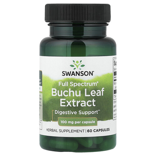 Swanson Vitamins, Full Spectrum® Buchu Leaf Extract, Buchu-Blattextrakt, 100 mg, 60 Kapseln