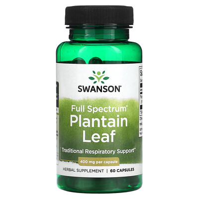 Swanson  Full Spectrum Plantain Leaf  400 mg  60 Capsules