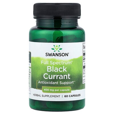 Swanson, Grosella negra Full Spectrum®, 400 mg, 60 cápsulas