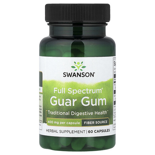 Swanson, Full Spectrum Guar Gum, 400 mg, 60 Capsules
