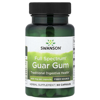 Swanson Vitamins, Goma guar Full Spectrum®, 400 mg, 60 cápsulas