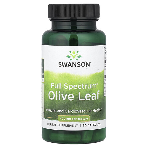 Swanson Vitamins, Full Spectrum® Olive Leaf, 400 mg, 60 Capsules