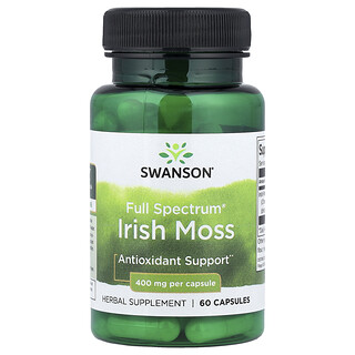 Swanson Vitamins, Muschio irlandese a spettro completo, 400 mg, 60 capsule