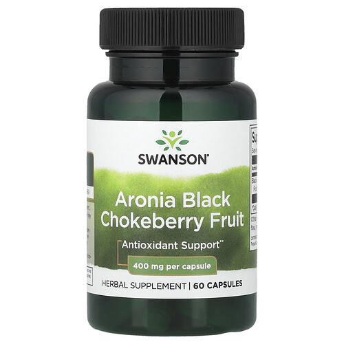 Swanson, Aronia Black Chokeberry Fruit, 400 mg, 60 Capsules