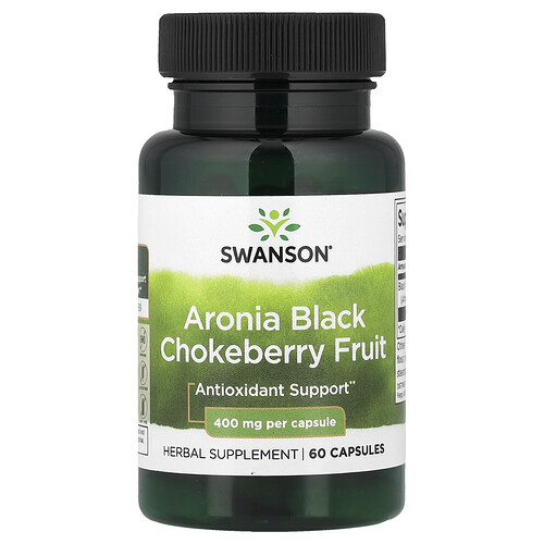 Swanson Vitamins, Aronia, schwarze Apfelbeere, 400 mg, 60 Kapseln