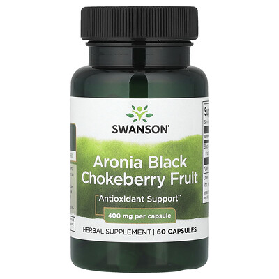 Swanson Vitamins, Aronia Black Chokeberry Fruit, 400 mg, 60 cápsulas