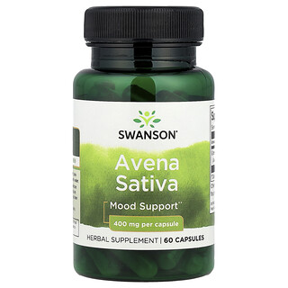 Swanson Vitamins, Avena Sativa, 400 mg, 60 Kapsul
