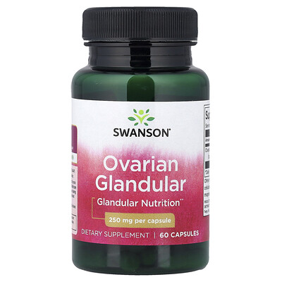 Swanson, Glándula ovárica, 250 mg, 60 cápsulas