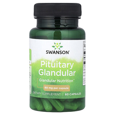 Swanson Vitamins, Glándula pituitaria, 80 mg, 60 cápsulas