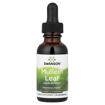 Swanson Vitamins, Extracto líquido de hoja de gordolobo, Sin alcohol ni azúcar, 29,6 ml (1 oz. líq.)