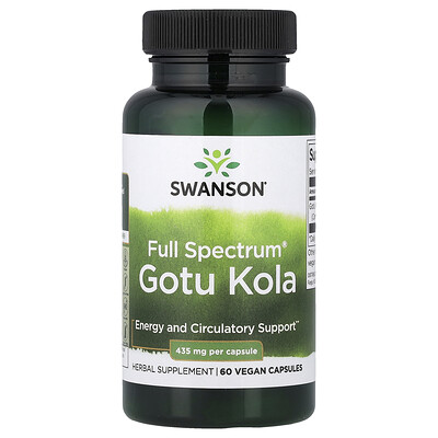 Swanson Vitamins, Full Spectrum®, Gotu kola, 435 mg, 60 cápsulas
