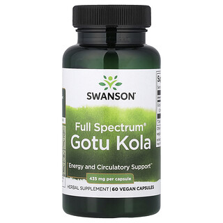 Swanson Vitamins, Full Spectrum® Gotu Kola, 435 mg, 60 Capsules