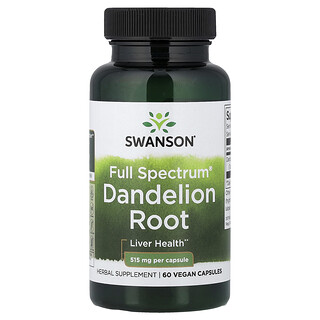 Swanson Vitamins, Rădăcină de păpădie Full Spectrum®, 515 mg, 60 capsule